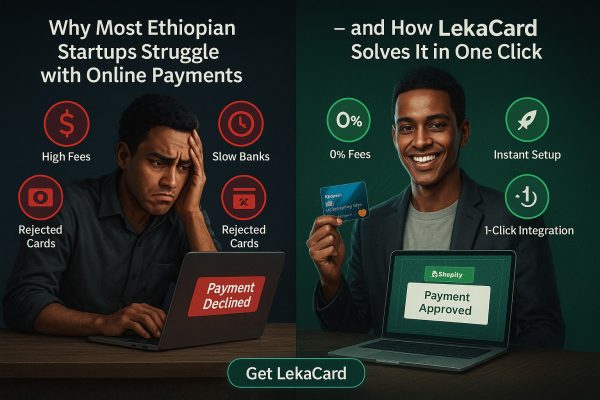 Why Most Ethiopian Startups Struggle with Online Payments — and How LekaCard Solves It in One Click